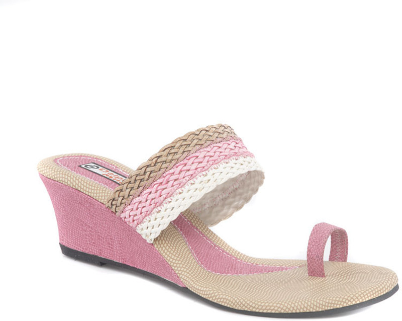 Dolphin Miles Designer Women Pink Wedges