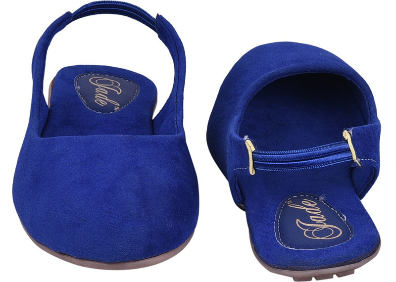 Jade Elastic Women Blue Flats