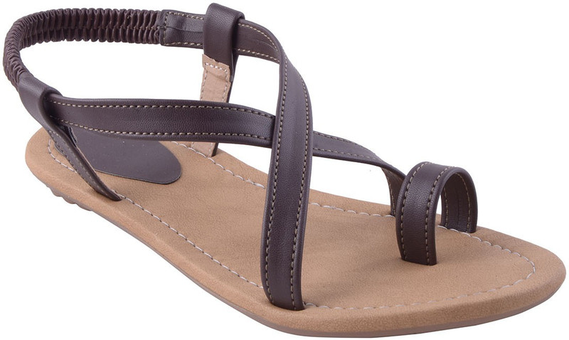 Adorn Women Brown, Purple Flats