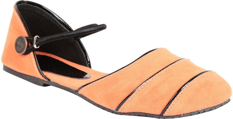 Adorn Elegant and Trendy Women Orange Flats