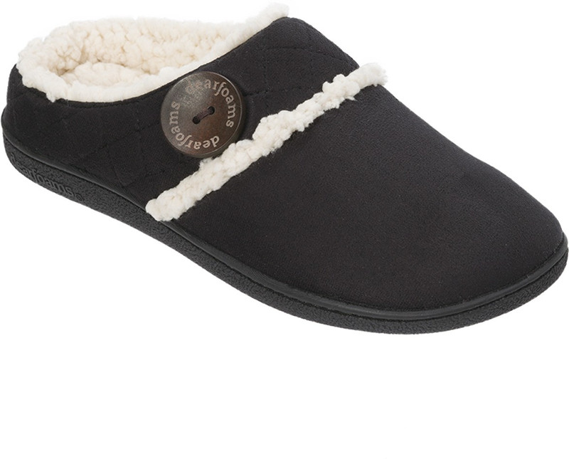 Dearfoams Women Black Clogs