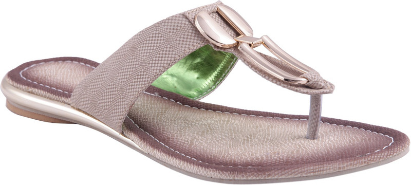 Adorn Women Beige, Green Flats