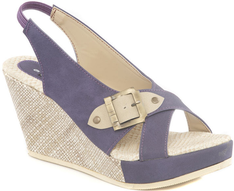 Dolphin Miles Designer Wedges Women Purple Wedges
