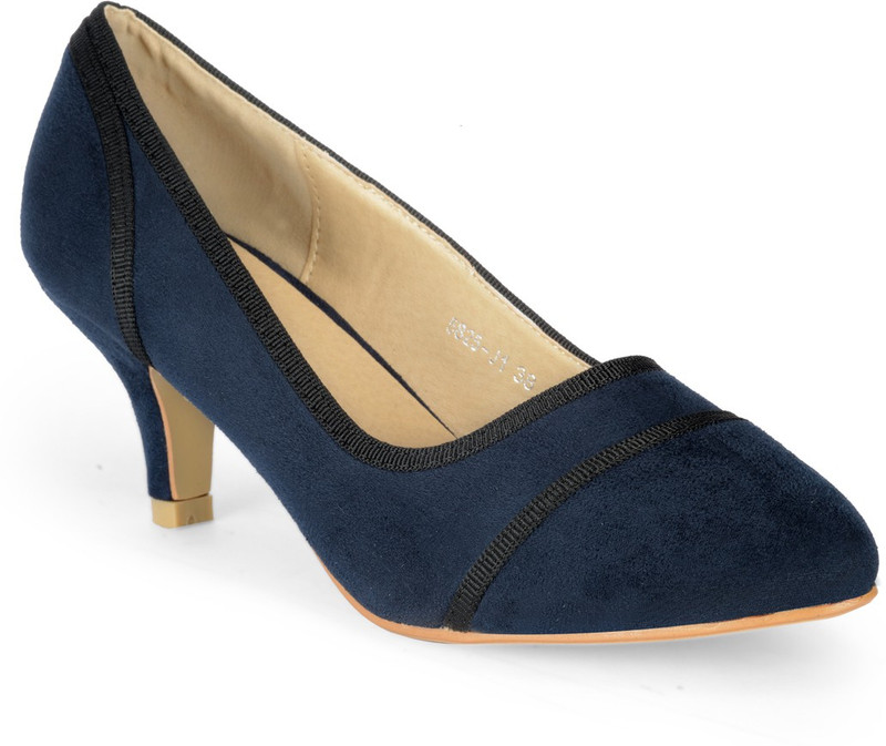 Flat n Heels Women Navy Heels