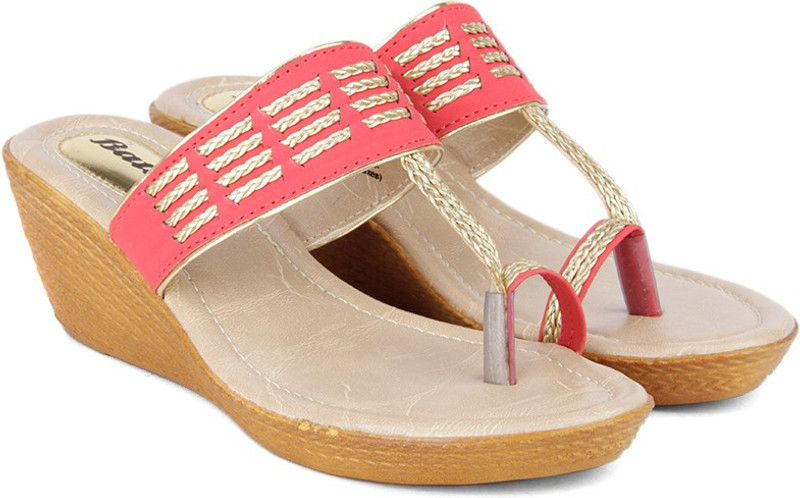 Bata Women Gold, Red Heels