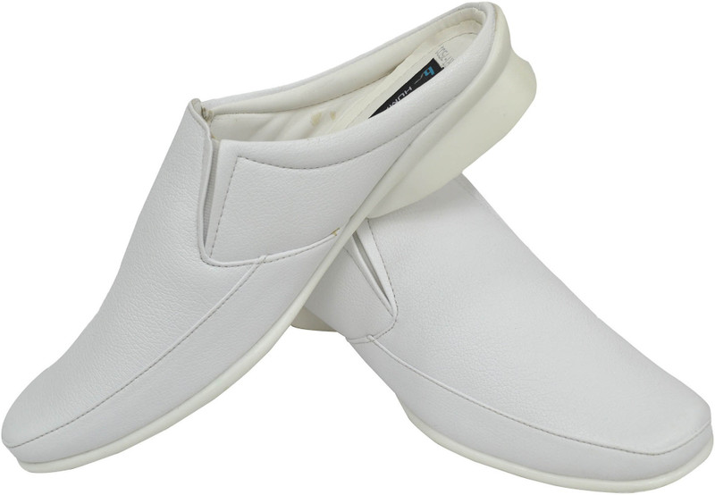 Human Steps Men White Clogs