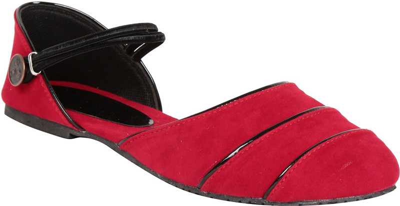 Adorn Elegant and Trendy Women Red Flats