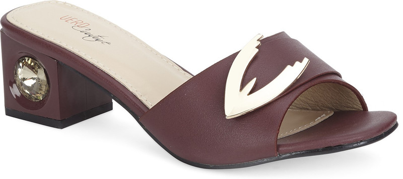 Vero Couture Women Maroon Heels