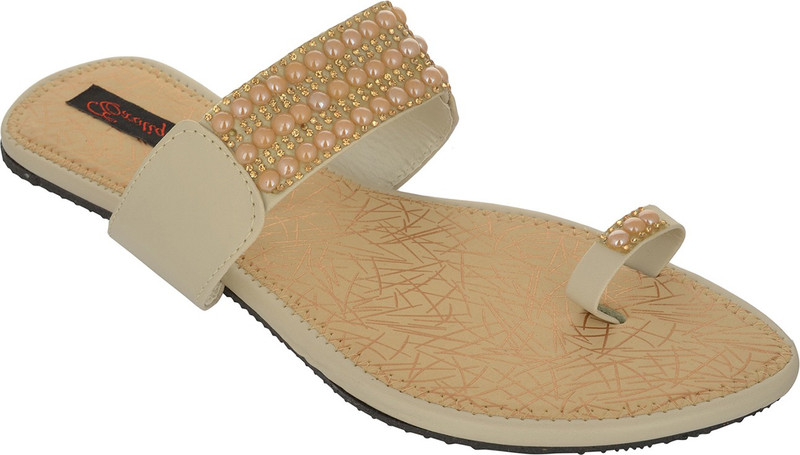 Exotique Women Beige Flats