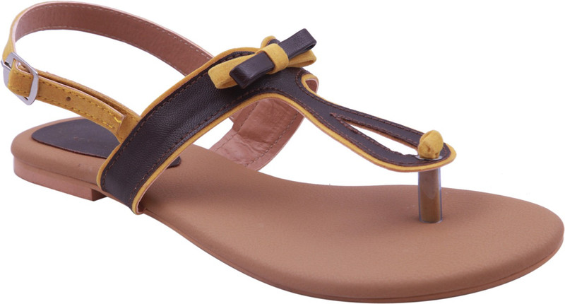 Adorn Women Brown, Beige Flats