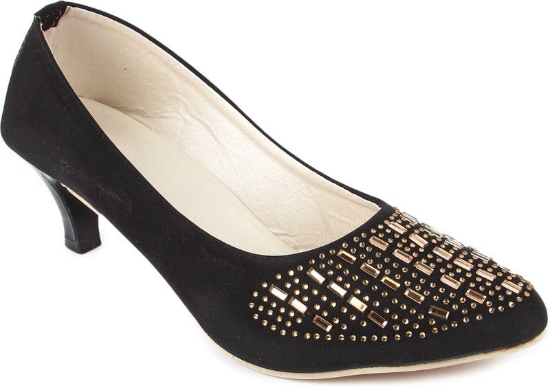 Nayra Creations Women Black Heels