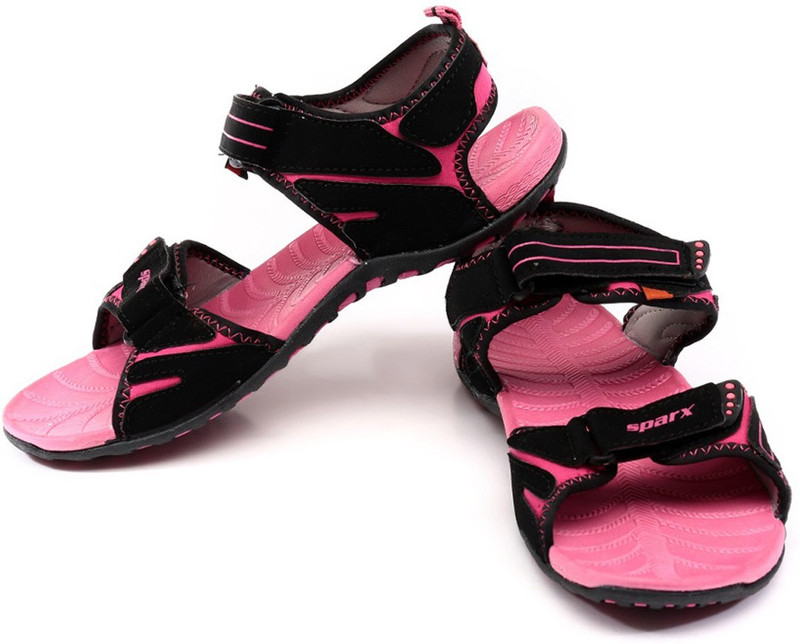 Sparx Women Black, Pink Sandals