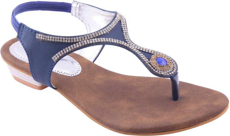 Adorn Elegant Women Blue, Brown Flats