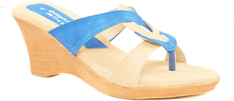 Dolphin Miles Women Blue Wedges