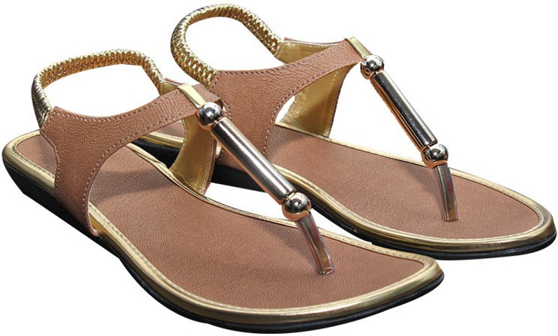 Port Women Gold Flats