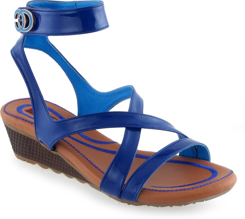 Shuz Touch Women Blue Wedges