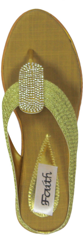 Faith 100106 Women Gold Wedges