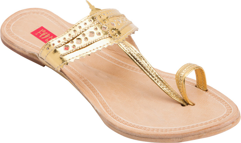 Footrendz Women Gold, Pink Flats