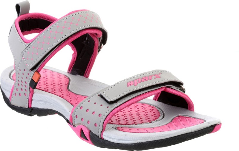 Sparx Women Grey, Pink Sandals