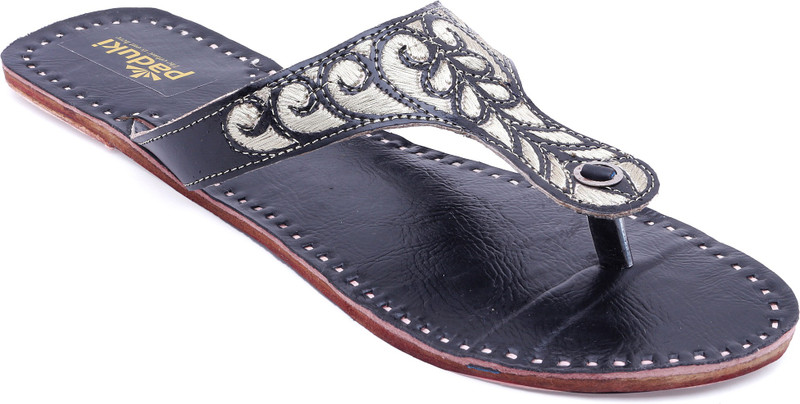 Paduki Women Black, Silver Flats
