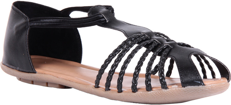 Adorn A15-4973 Black Women Beige, Black Flats