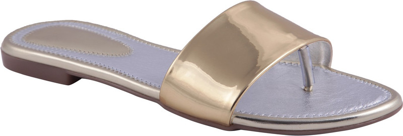Adorn Women Gold Flats