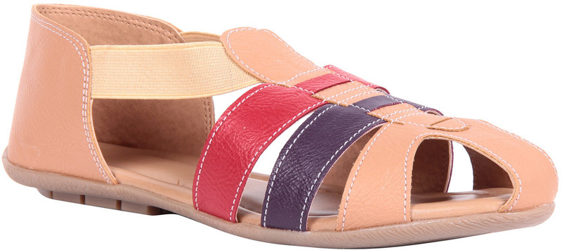 Adorn A15-4955 Beige Women Multicolor Flats