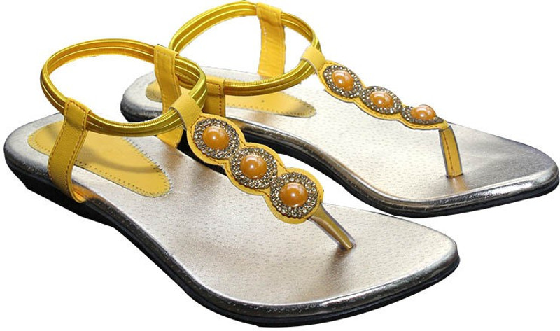 Port Women Yellow Flats