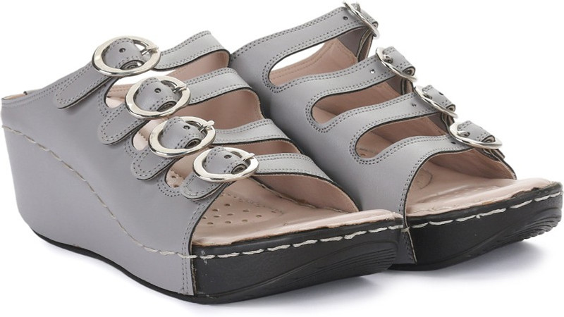 Catwalk Casual Women Grey Wedges