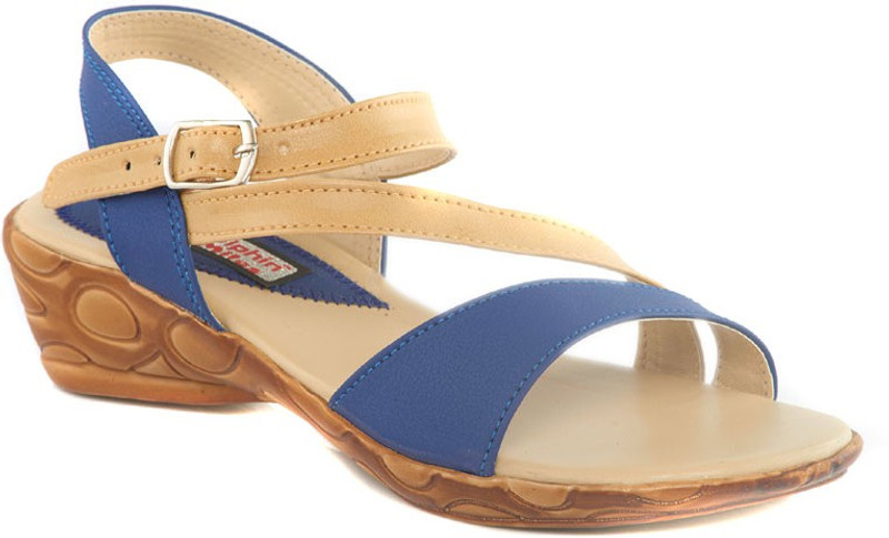 Dolphin Miles Stylish Sandals Women Blue, Beige Wedges
