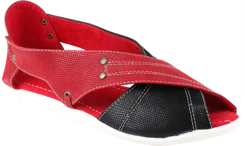 Exotique Women Red, Black Flats