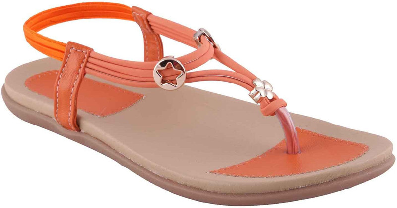 Adorn Women Orange Flats