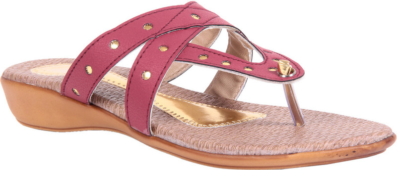 Adorn A16-2609a Cherry Women Brown, Pink Flats