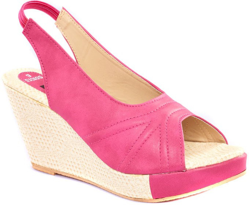Dolphin Miles Women Pink Wedges