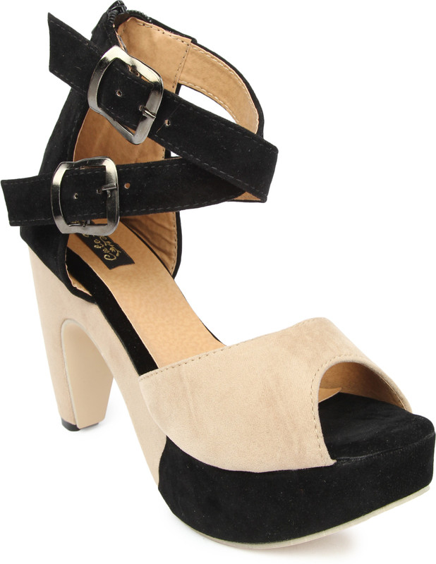 Nayra Creations Women Beige Heels