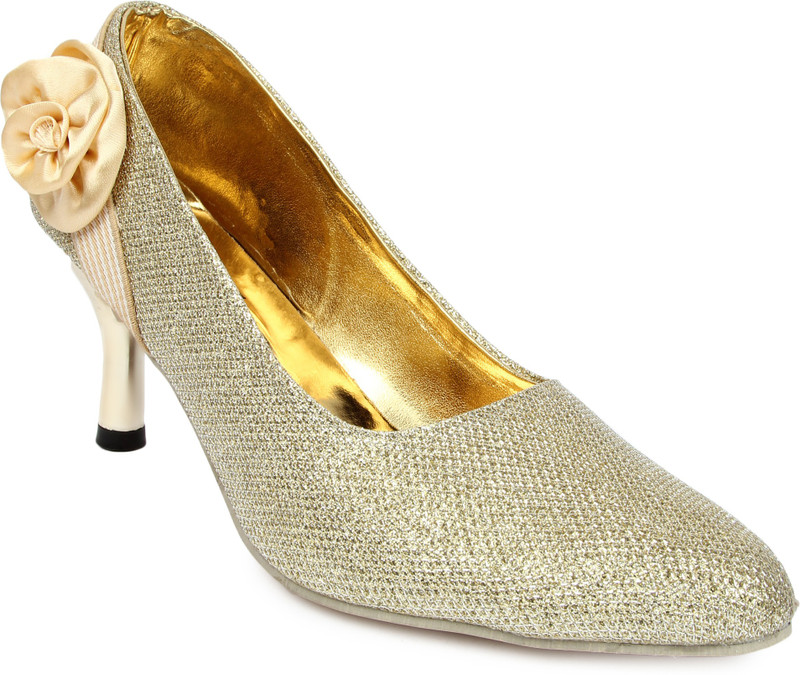 Nayra Creations Women Gold Heels
