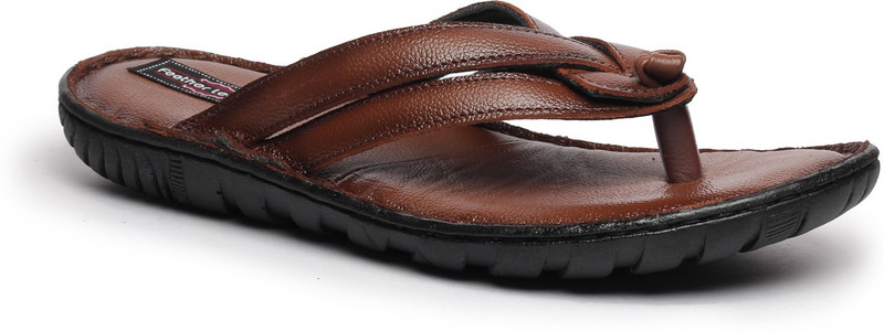 Feather Leather Men Tan Sandals