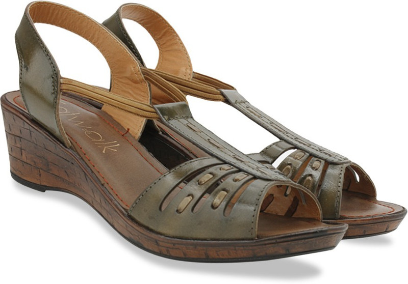 Catwalk Women Olive Wedges