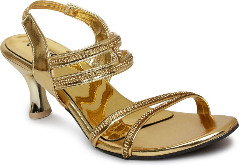 Vendoz Women Gold Heels