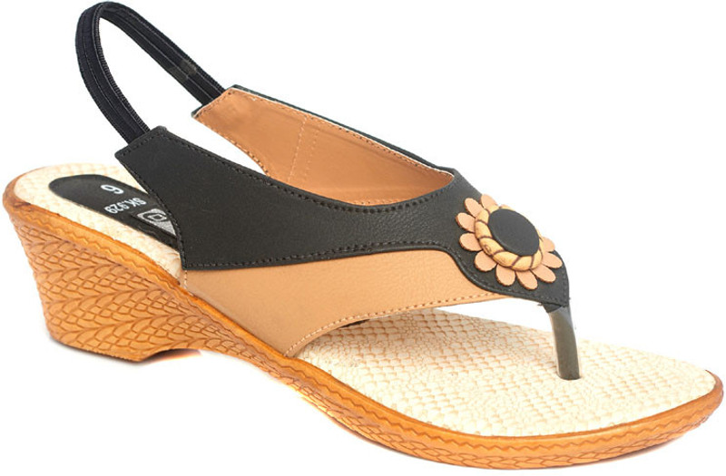Dolphin Miles Women Black Wedges