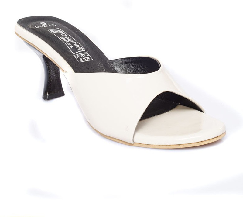 Dolphin Miles Women White Heels