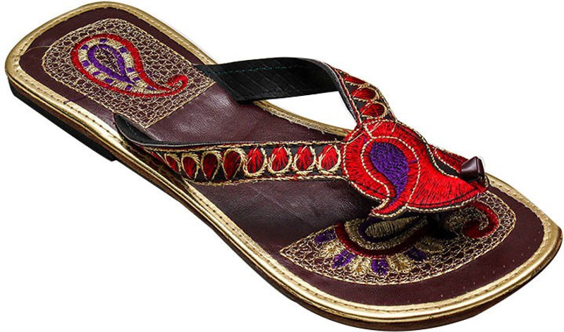 Port Women Maroon Flats