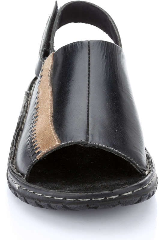 Red Tape Men Black Sandals