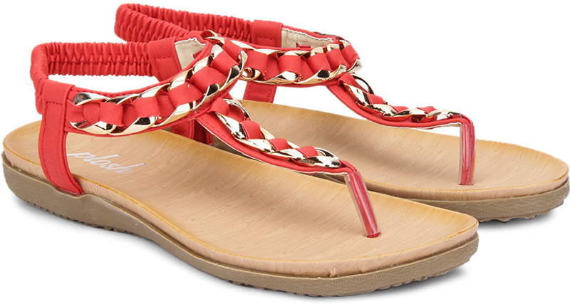 Plosh Women Women Red Flats