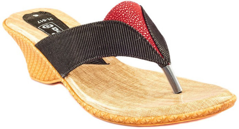 Dolphin Miles Women Black, Red Wedges