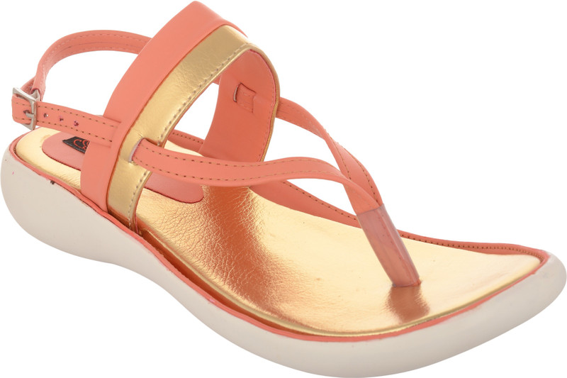Exotique Women Pink, Gold Flats