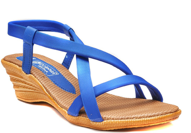 Dolphin Miles Women Blue, Brown Wedges