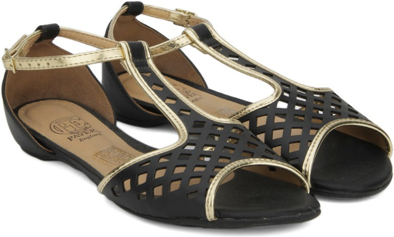 Pavers England BROLSAN5101 Women Black Flats Pavers England BROLSAN5101 Women Black Flats