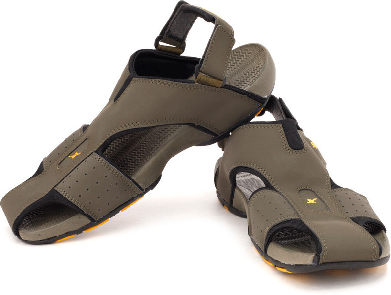 Sparx Sparx Men SS-412 Olive Yellow Floater Sandals Men Green Sports Sandals