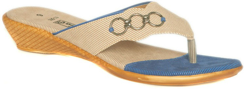 Dolphin Miles Awesome Blossom Women Blue Wedges